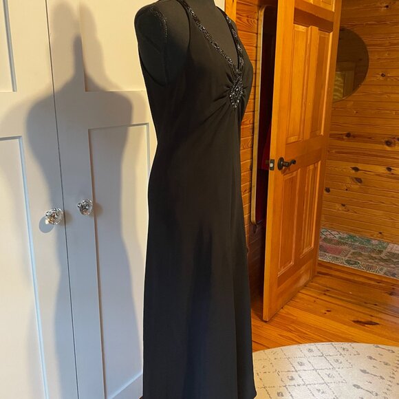 VTG JONES NEW YORK Womens Black Evening Cocktail Dress - Sz 8 - Picture 4 of 8